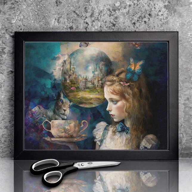Alice im Wunderland mit dem Magic Tea Cup Seidenpapier (Von Creator hochgeladen)
