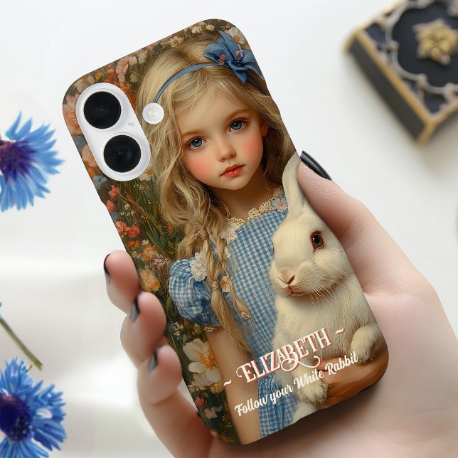 Alice im Wunderland mit einem weißen Kaninchen Case-Mate iPhone Hülle (Von Creator hochgeladen)