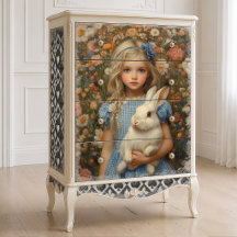 Alice im Wunderland mit Weißkaninchen
