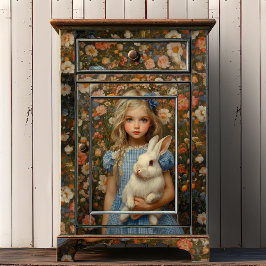 Alice im Wunderland mit Weißkaninchen Seidenpapier