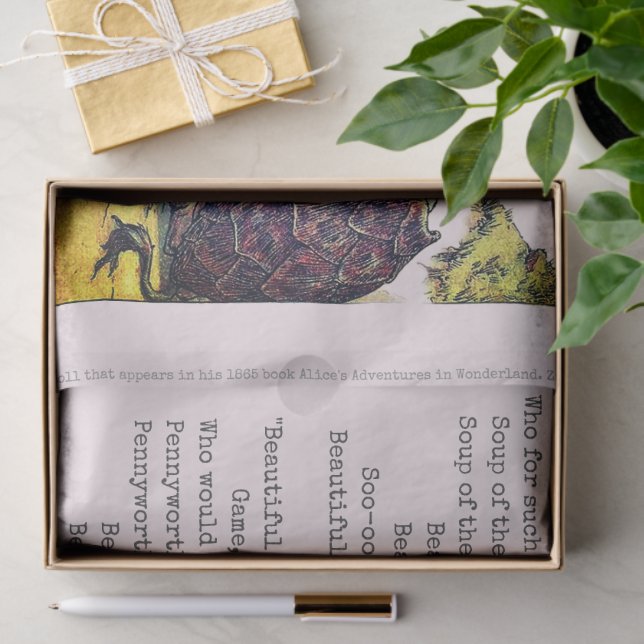 Alice im Wunderland Mock Turtle Soup Einfaches Lie Seidenpapier (Geschenk)