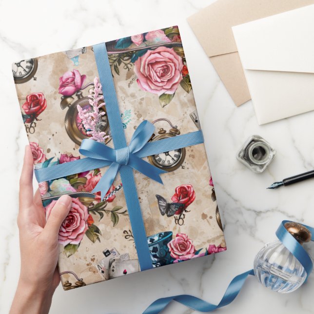 Alice im Wunderland Muster Geschenkpapier (Schenken)