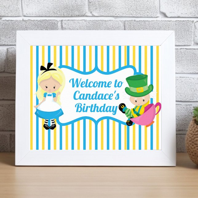 Alice im Wunderland Niedlich Welcome Kindergeburts Poster (Von Creator hochgeladen)