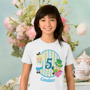 Alice im Wunderland Niedliche Mädchen Geburtstag Tri-Blend Shirt