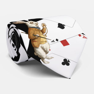 Alice im Wunderland Niedliches Diamantmuster Krawatte