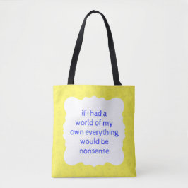 Alice im Wunderland Nonsense Shopper Bag