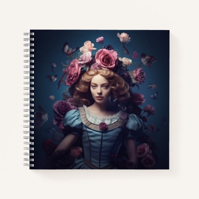 Alice im Wunderland Notizbuch (Vorderseite)