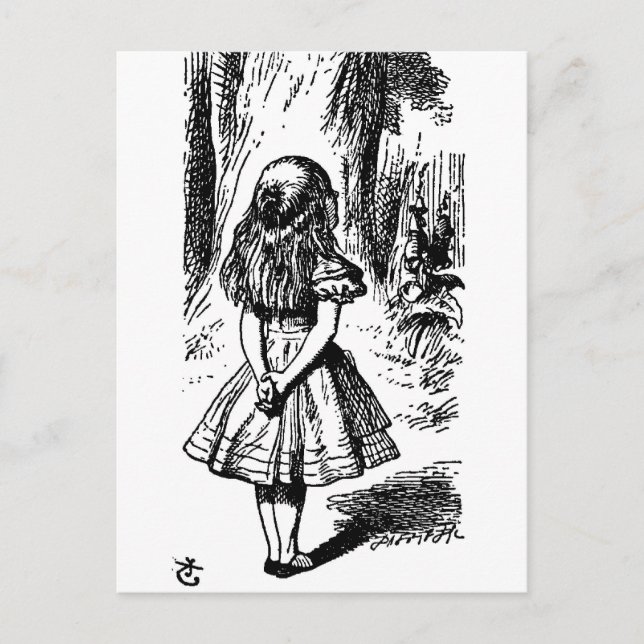 Alice im Wunderland - Originalbild Postkarte (Vorderseite)