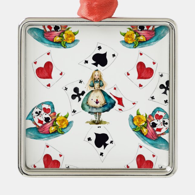 Alice im Wunderland Ornament Aus Metall (Vorne)