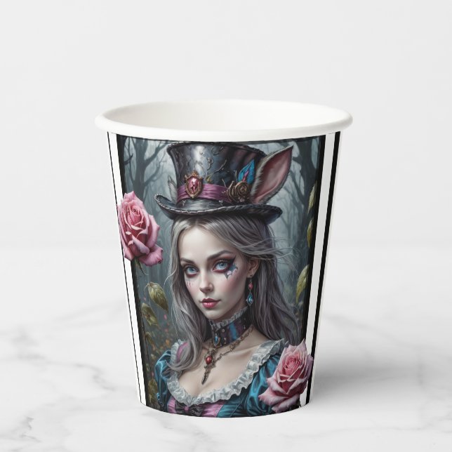 Alice im Wunderland Pappbecher (Vorderseite)