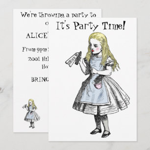 Alice im Wunderland-Party Einladungs-Karte Einladung