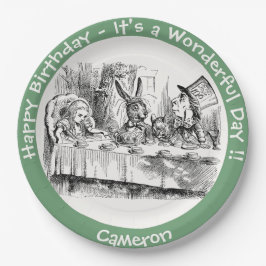 Alice im Wunderland Party - Mad Hatters Tea Party Pappteller