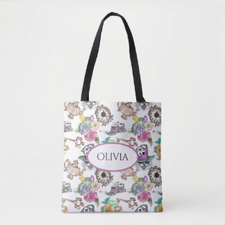 Alice im Wunderland Personalisiert Name Tote Tasch