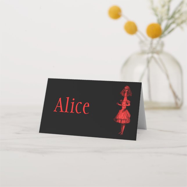 Alice im Wunderland Platzkarte (Vorderseite)