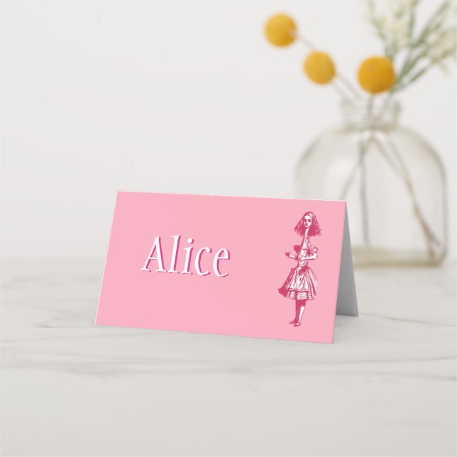 Alice im Wunderland Platzkarte (Vorderseite)
