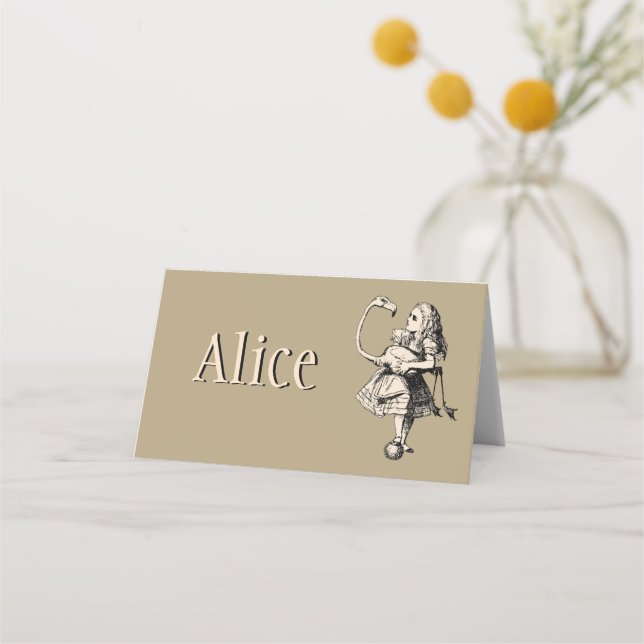 Alice im Wunderland Platzkarte (Vorderseite)