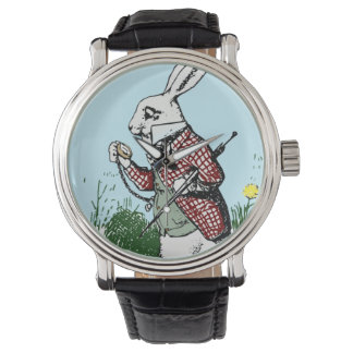 Alice im Wunderland Pocketwatch sieht Weißes Kanin Armbanduhr