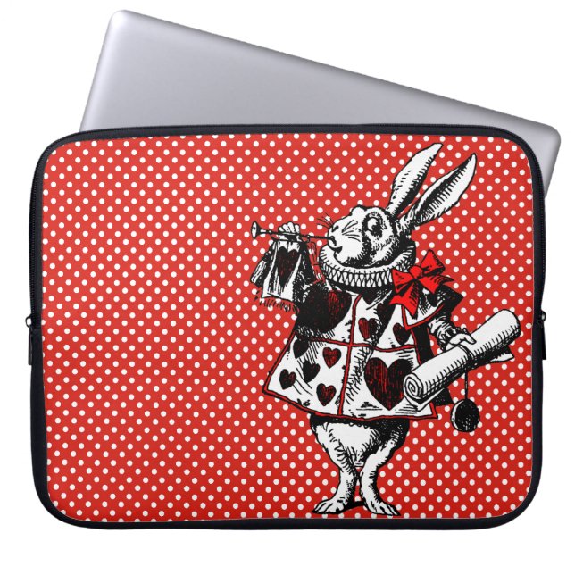 Alice im Wunderland Polka Dots Laptopschutzhülle (Vorderseite)