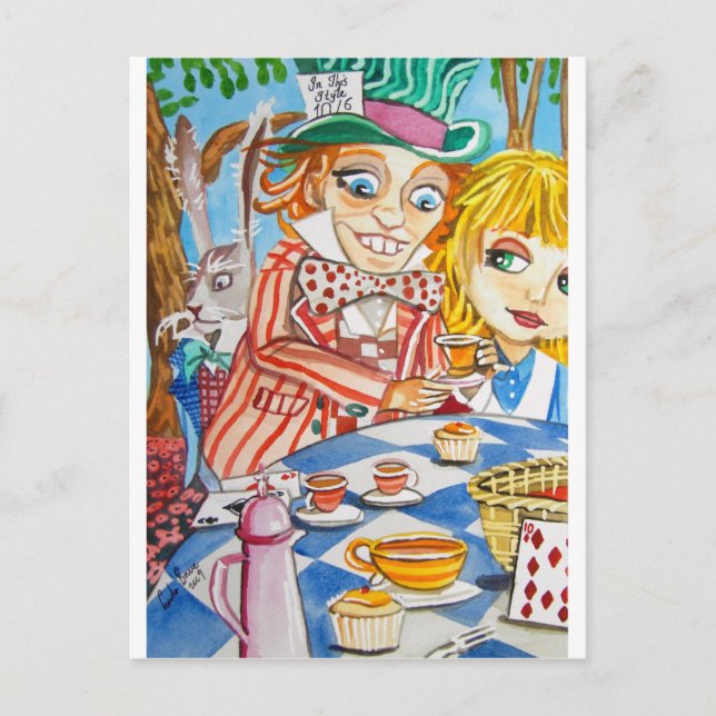 ALICE IM WUNDERLAND POSTKARTE (Vorderseite)