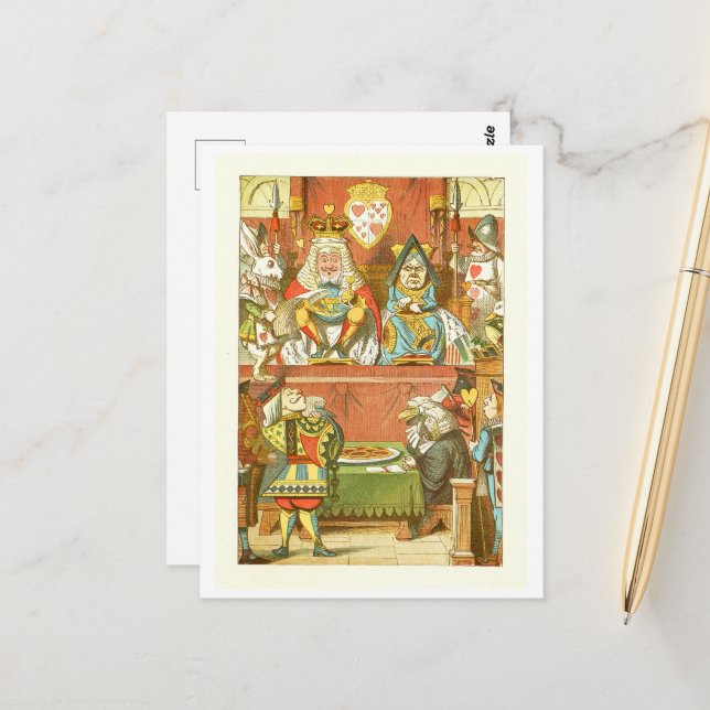 Alice im Wunderland Postkarte (Vorderseite/Rückseite Beispiel)