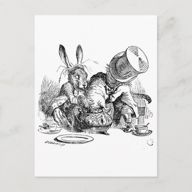 Alice im Wunderland Postkarte (Vorderseite)