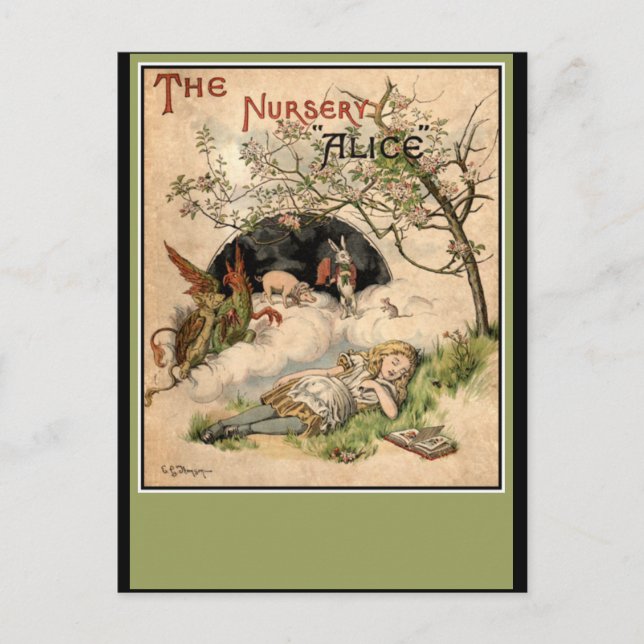 Alice im Wunderland Postkarte (Vorderseite)