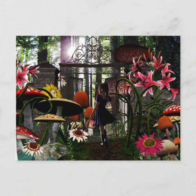 Alice im Wunderland Postkarte (Vorderseite)