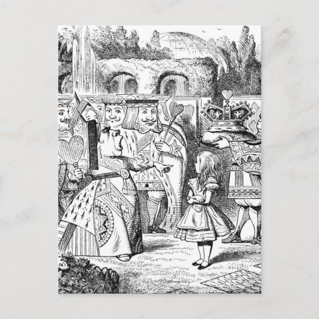 Alice im Wunderland Postkarte (Vorderseite)