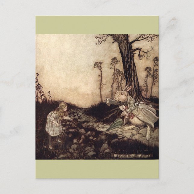 Alice im Wunderland Postkarte (Vorderseite)