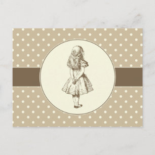 Alice im Wunderland Punkte Postkarte