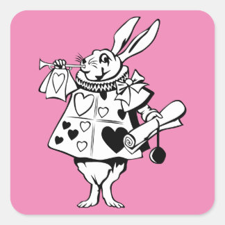 Alice im Wunderland Quadratischer Aufkleber
