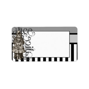 Alice im Wunderland Queen Alice Grunge Adressaufkleber