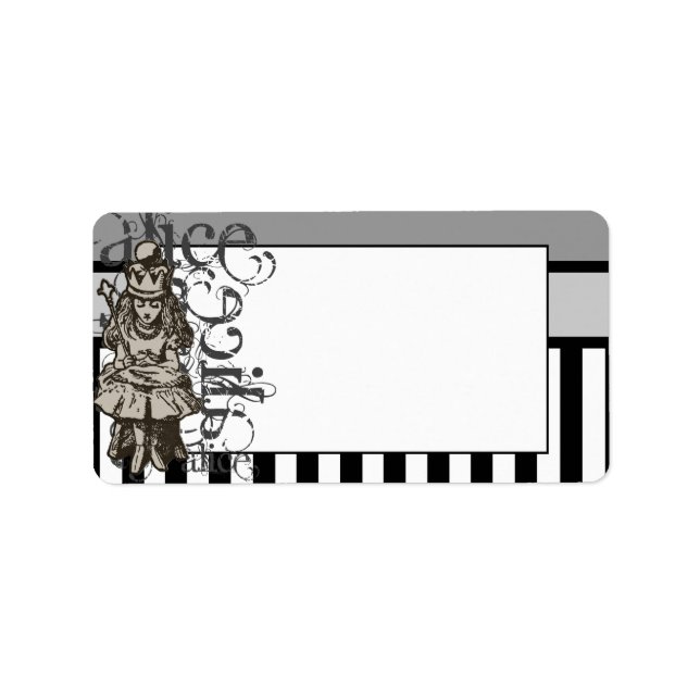 Alice im Wunderland Queen Alice Grunge Adressaufkleber (Vorne)