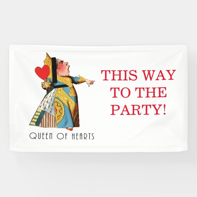 Alice im Wunderland Queen of Hearts Banner (Horizontal)