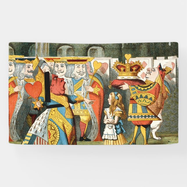 Alice im Wunderland Queen of Hearts Banner (Horizontal)