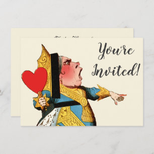 Alice im Wunderland Queen of Hearts Einladung
