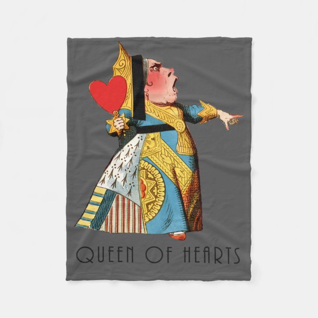 Alice im Wunderland Queen of Hearts Fleecedecke (Vorderseite)