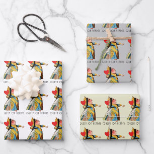 Alice im Wunderland Queen of Hearts Geschenkpapier Set