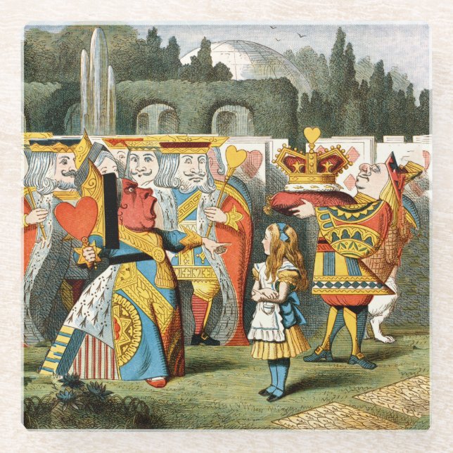 Alice im Wunderland Queen of Hearts Glasuntersetzer (Vorderseite)