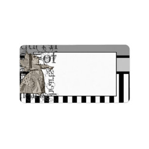 Alice im Wunderland Queen of Hearts Grunge Adressaufkleber