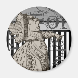 Alice im Wunderland Queen of Hearts Grunge Magnet
