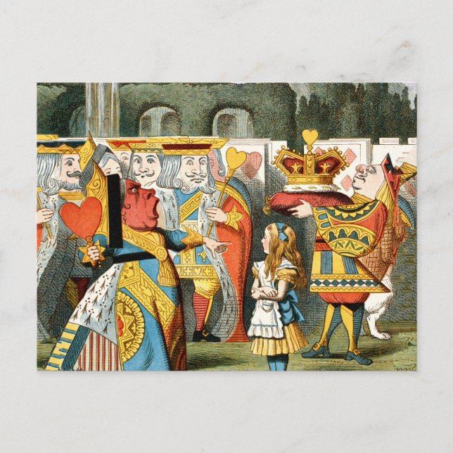 Alice im Wunderland Queen of Hearts Postkarte (Vorderseite)