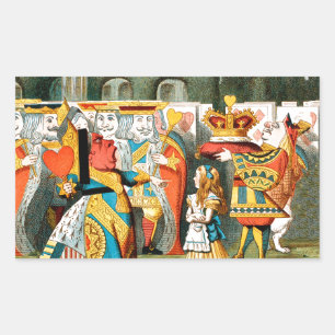 Alice im Wunderland Queen of Hearts Rechteckiger Aufkleber