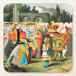Alice im Wunderland Queen of Hearts Rechteckiger Pappuntersetzer