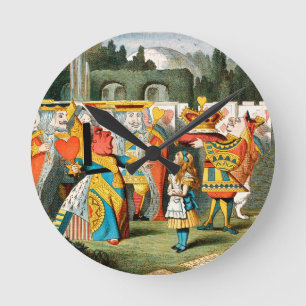 Alice im Wunderland Queen of Hearts Runde Wanduhr