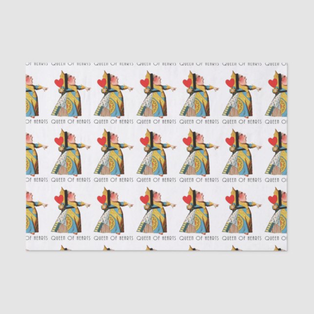 Alice im Wunderland Queen of Hearts Seidenpapier (Vorderseite)