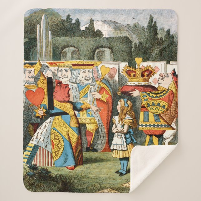 Alice im Wunderland Queen of Hearts Sherpadecke (Vorderseite)