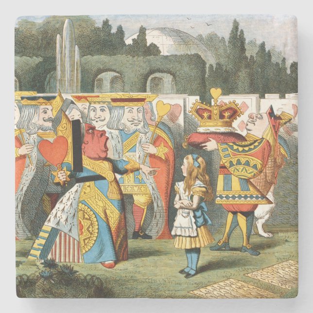 Alice im Wunderland Queen of Hearts Steinuntersetzer (Vorderseite)