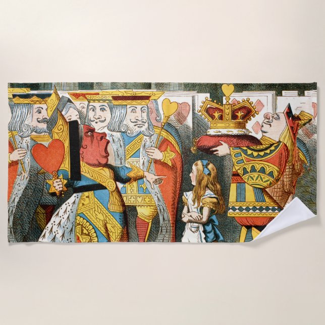 Alice im Wunderland Queen of Hearts Strandtuch (Vorderseite)