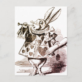 Alice im Wunderland Rabbit Queen of Hearts Herald Postkarte